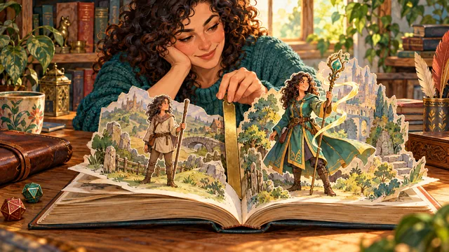 The GM separates earlier and later campaign pages, preserving an apprentice before the point where the same character gains a mage identity.