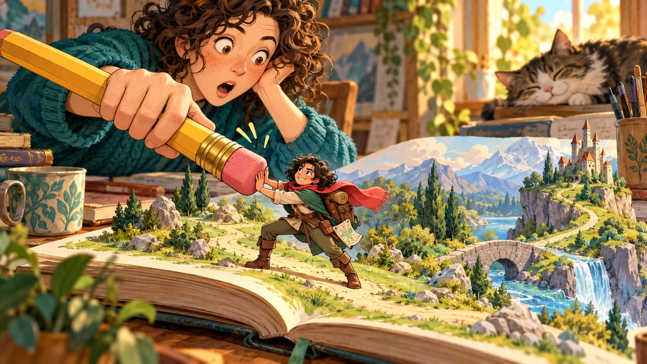A living story character plants their boots and pushes back against the novelist's giant eraser instead of moving along the prepared plot.